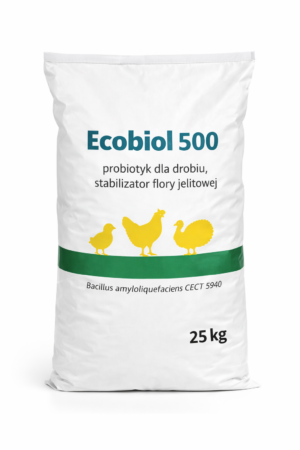 Ecobiol 500 – probiotyk dla drobiu, stabilizator flory jelitowej (25 kg)